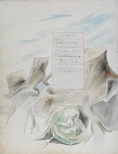 Ode to Adversity, design 36 from The Poems of Thomas Gray by William Blake